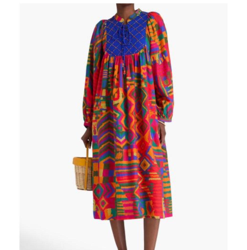 Farm Rio Summer Patches Tunic Dress